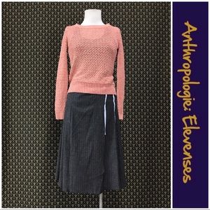 Anthro "Pinstripe Wrap Skirt" by Elevenses
